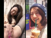 スマホ個人撮影　「見て♡」彼氏に送ったエロいすっぴん潮吹き絶頂オナニーが写真と一緒に流出！